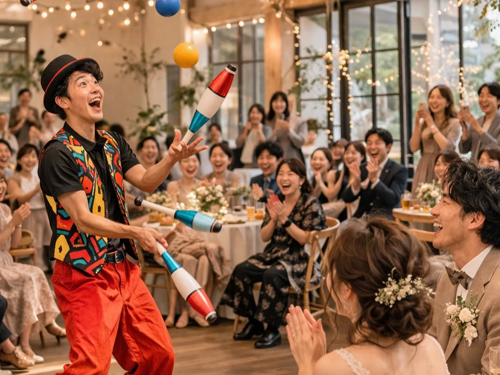 大道芸人によるパフォーマンス